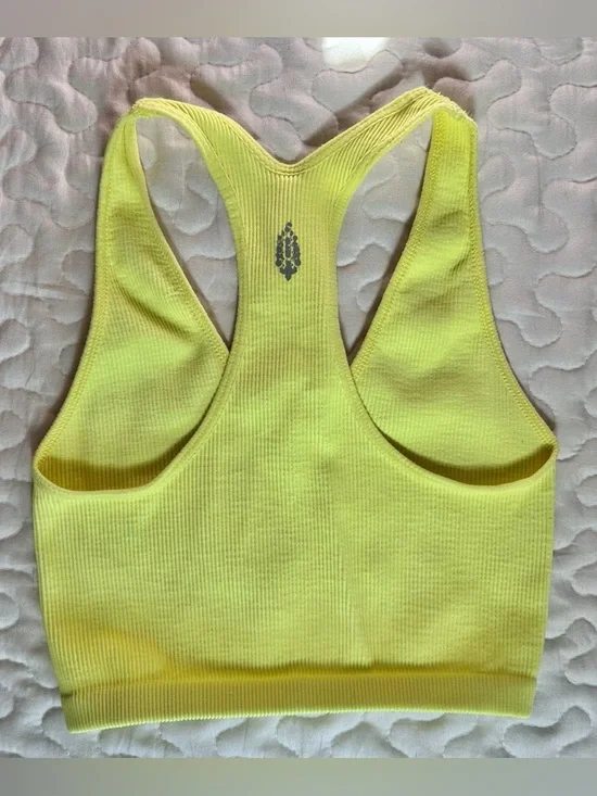 Free People Movement Free Throw Tank Ribbed Bright Yellow/ Green Medium - Picture 4 of 6